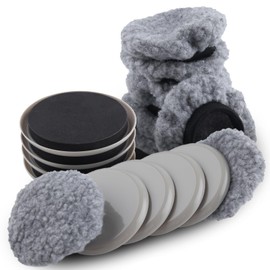 GOLD DEER 8 Pcs Furniture Sliders for Carpet and 8 Pcs Hardwood Socks 3-1/2 inch Furniture Pads Furniture Sliders for Hardwood Floors Furniture Moving Slider Chair Legs Floors Protectors