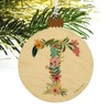 GRAPHICS & MORE Letter T Floral Monogram Initial Wood Christmas