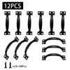 Mormchlots 12Pcs 98mm/3.86" Black Metal Gate Retro Cabinet Handles, 3.86"