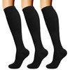 DRESHOW 4 Pairs Compression Socks for Men and Women Circulation
