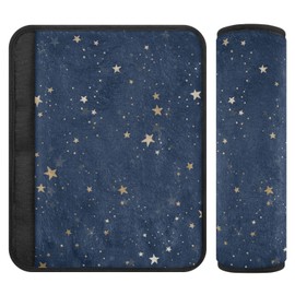 2 Pack Seatbelt Covers Seat Belt Cover Pad for Adults Boys Girls Car Seat Strap Covers Pads Cushion Universal Shoulder Strap Pad Protector for Backpack Camera Bag 10 x 7.7 Inch Blue Stars