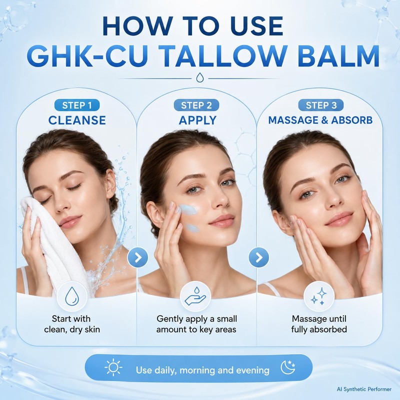 GHK-Cu Copper Peptide Face & Body Cream, Whipped Beef Tallow