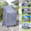 Outdoor Patio Stackable Chair Covers Waterproof 2PCS, Grey
