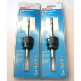 BOSCH 2 BOSCH POWER QUICK CHANGE HOLE SAW MANDRELS 3/8 SHANK HOLESAW PILOT BIT PCM38