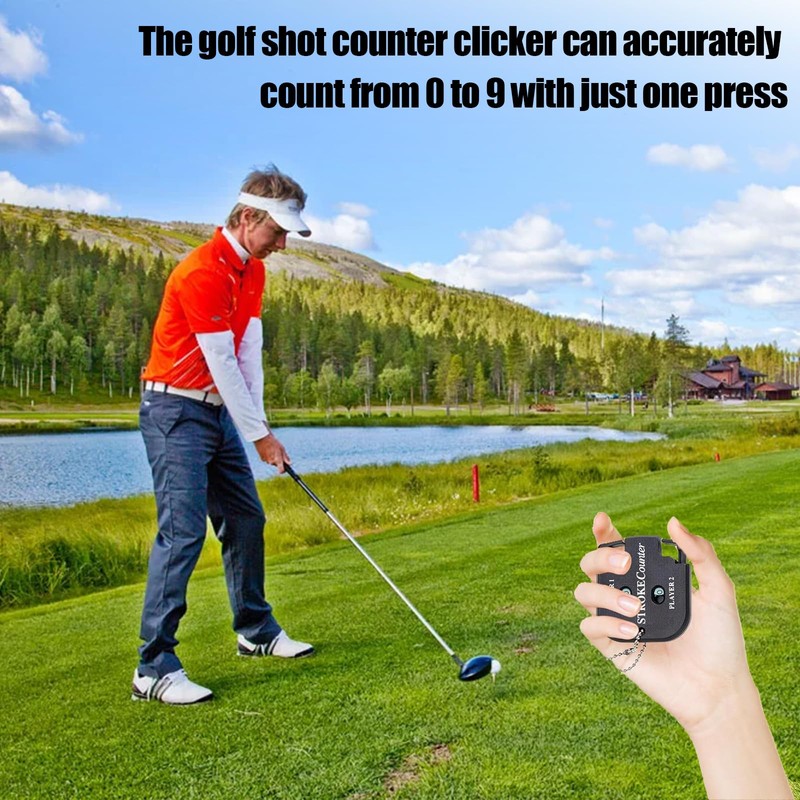 2 Pcs Golf Ball Counter, Golf Stroke Counter, Mini Golf