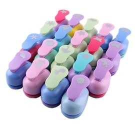 ODETOJOY Handheld Scrapbooking Punch Cutters Clearance Engraving Album Cards Paper Crafts Puncher Hole Punches Supplies with Shape (Maple)