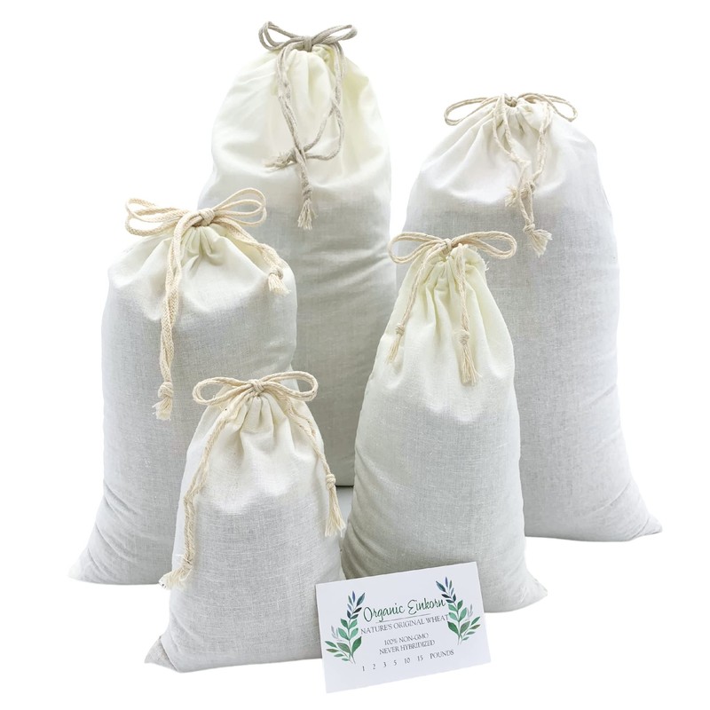 Organic Einkorn Whole Grain Farro Berries, USA Grown. Gluten Problems?