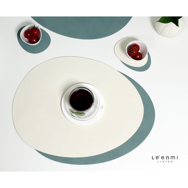 Le&amp;Me [Sisihosi] Le&amp;Me pebble leather cup mat, 229760448 Navy Over