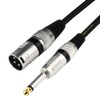 Disino Unbalanced 1/4 TS Mono to XLR Male Cable Gold