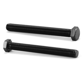 3/8-16 x 3-1/2" Hex Head Screw Bolt, 20Pcs 18-8 (304) Stainless Steel, Fully Threaded,Black Oxide by SG TZH