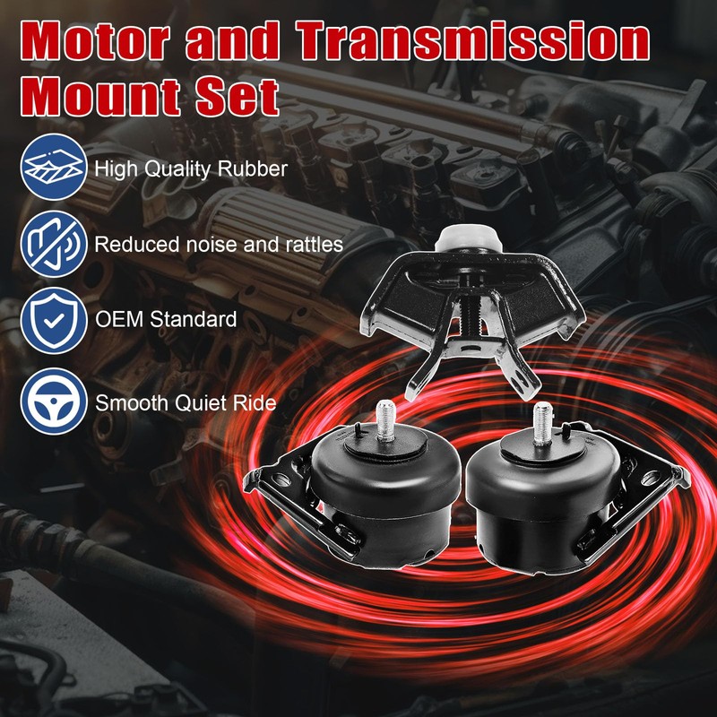 3Pcs Engine Motor Mount Compatible with Toyota Tacoma V6 4.0L