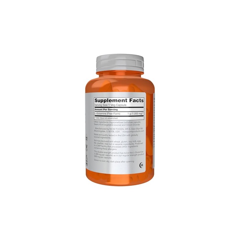 NOW L-glutamine 1000mg, 120 Capsules