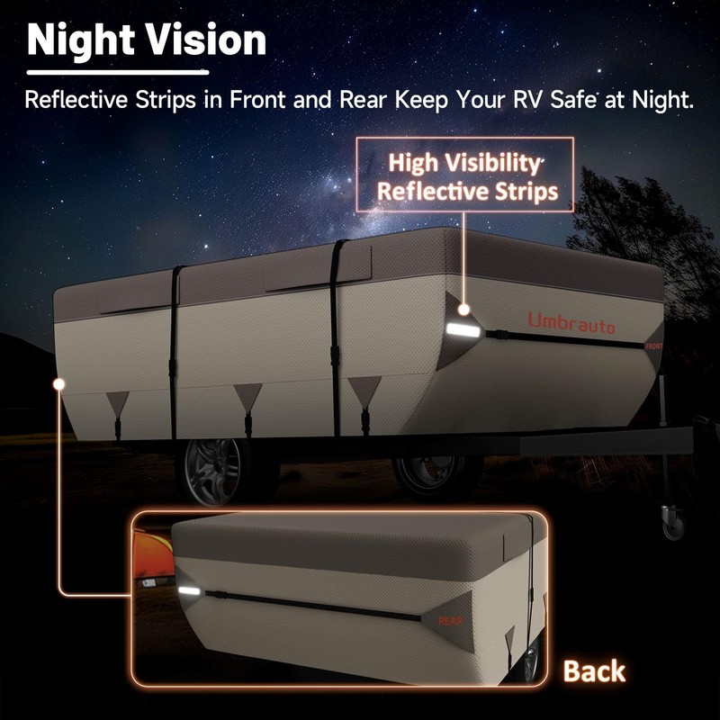 Umbrauto Pop Up Camper Cover for 12'-14' Folding Tent Trailer