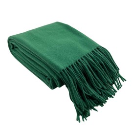 Humble Hilo Soft Wool Scarf or Shawl, Large Scarf for Women and Men Men and Womens Scarf Winter Wrap Pashmina 74 x 27 (Green)