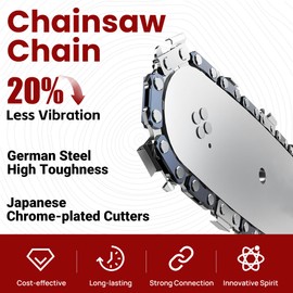PETOX 3-Pack 16 Inch Chainsaw Chain 56 Drive Links, 3/8" Pitch, 0.050" Gauge, Fit for Craftsman, Remington, Greenworks, Earthwise, Echo, Ryobi, Husqvarna Chainsaws and More