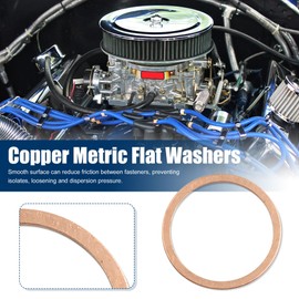 sourcing map Copper Sealing Rings Assortment Car Copper Rings Pack of 10 Copper Sealing Rings Washers 32 mm Inner Diameter for Screws Connectors