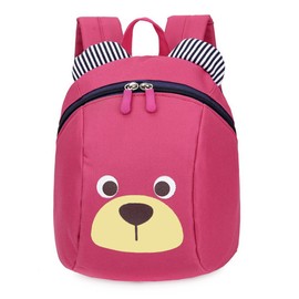 MOTOLIMO Children's Backpack Anti-Lost Children's Backpack Mini Bear School Bag for Baby Boys Girls Toddlers 1-3 Years (Rose Red), rose red