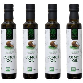Coco Leaf Organic MCT Oil C8 250 mL, 250 ml, 4 pieces / 코코리프 유기농 MCT 오일 C8 250 mL, 250ml, 4개