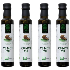 Coco Leaf Organic MCT Oil C8 250 mL, 250 ml, 4 pieces / 코코리프 유기농 MCT 오일 C8 250 mL, 250ml, 4개