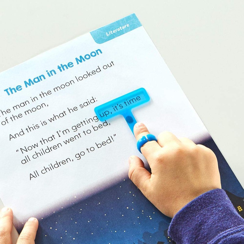 hand2mind FingerFocus Highlighter, Guided Reading Strips, Reading Pointers for Kids,