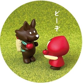 Decore Corporation Otogicco Red Riding Hood Mascot Apple Hunting Wolf Size (W x D x H): Approx. 1.1 x 1.4 x 2.3 x 2.3 inches (2.8 x 3.5 x 5.8 x TG-35885
