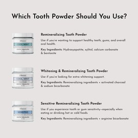 Remineralizing Tooth Powder – Fluoride-Free Oral Care – Gently Cleans & Whitens – Supports Strong Teeth & Fresh Breath – Vegan, Non-GMO, Made with Real Food Ingredients (Regular, Remineralizing)