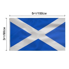 Scotland Flag Scotlish Flag Saint Andrew's Cross Flag 3x5 Ft-90x150cm Scotland National Flags Indoor/Outdoor Quality Polyester with Vivid Color and Brass Grommets Decorations