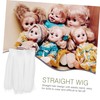 SHINEOFI 6pcs Heat Resistant Doll Wigs Straight Hair DIY Craft