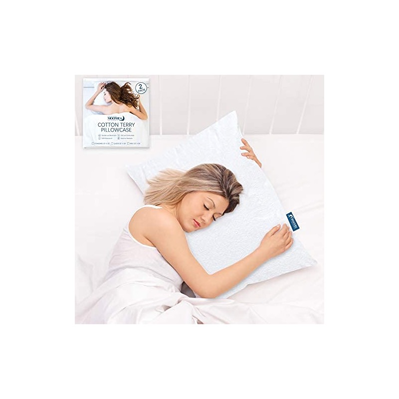 Moonsea Waterproof Zippered Pillow Protector，4 Pack King Size 20 x