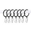 Adiyer 28pcs 1.5-Inch Drapery Rings Black Curtain Rings with Eyelet