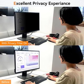 [5-Pack] 24 Inch 16:9 Computer Privacy Screen Filter for Monitor - Privacy Shield and Anti-Glare Protector