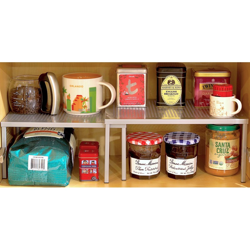 Simple Houseware Metal Top Expandable Stackable Kitchen Cabinet and Counter
