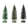 Creative Co-op 6.5" Bottle Brush Trees w/LED Lights Set of