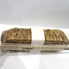 SOHO LOFT Serving Tray Cups 3 Compartment Woven Water Hyacinth