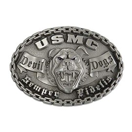USMC Devil Dog Pewter Jumbo Pin Made in USA
