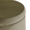 HomePop Home Decor | Upholstered Round Storage Ottoman | Ottoman