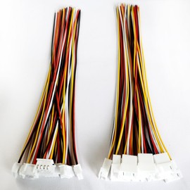 BOJOUL for 12 Sets JST XH 2.54mm 4 Pin 26AWG Male + Female Connector Plug with Wire Cable 20cm Used in PCB Toys Household Appliances etc