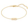 Glimmerst 18K Gold Plated Stainless Steel Birthday Year Number Bracelet