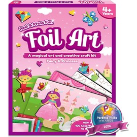 ZMLM Art Craft Activity Children, Foil Fun Unicorns Princesses Sticker Craft Case DIY Colouring Activity for Gift Girls Aged 3-9 Years Party Favour Craft Supplies for Children