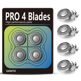 OXSITO Pro 4 Head Replacement Blades for Bald Head Razors Gold PRO, Silver PRO, Platinum PRO… Series, Precision Replacement Blades for Head, Face, and Body Grooming.(4Packs)