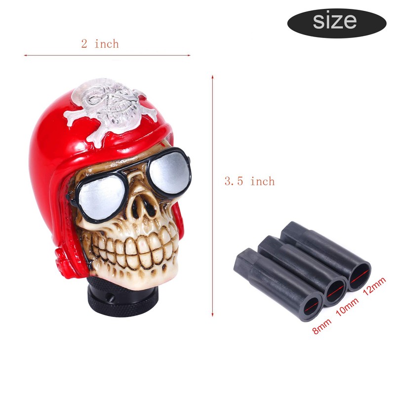 Bashineng Skull Shifter Knob Gear Stick Shift Handle Shifting Lever