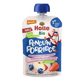 Holle Organic Penguin Porridge - Apple & Berries with Oat & Quinoa 110g