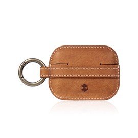 SLG Design SD18581APP AirPods Pro 2 2nd Generation / 1st Generation Case, Italian Amplifier Evro Leather, Brown, Protective Case, Genuine Leather (Cow Leather), Vegetable Leather, Carabiner Included,