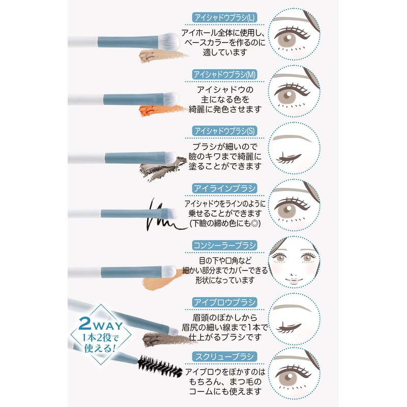 Frepice Makeup Brushes, Set of 12, Powder Brush, Eye Shadow