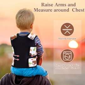 Janmercy Weighted Vest for Kids Boys Adjustable Breathable Girls Compression Vest for Processing Issue(Wildlife,Small)