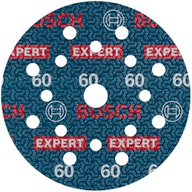 Bosch 6x EXPERT O780 Foil Sanding Disc, 125 mm (for Hardwood, Paint on wood, Ø 125 mm, Grit 60, Professional Accessory Random Orbital Sander)