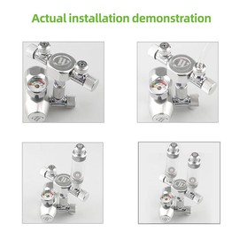 Aquarium Tank CO2 Splitter Regulator Distributor Needle Fine Adjusting Valve for CO2 Regulator with 4 Way Outlets GTRH