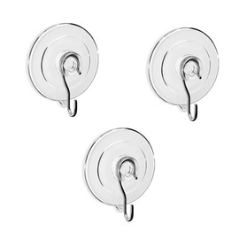 Rocky Mountain Goods Medium Suction Cup Hooks for Christmas Lights, Small Wreaths, Decorations. Include 3 Pack Clear Suctions Cups Hold up to 3 Pounds - Weatherproof Suction