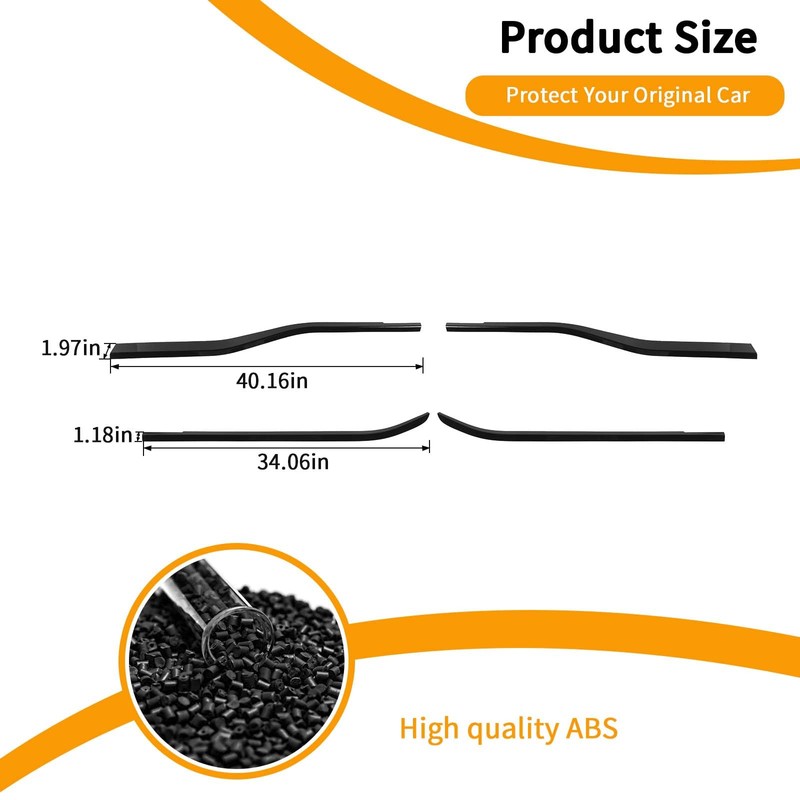 Hoolcar Lower Window Trim Cover Molding Window Bottom Outer Frame
