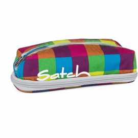 Satch by Ergobag Pencil Case PenBox Airtwist 911 Checked Blue Grey